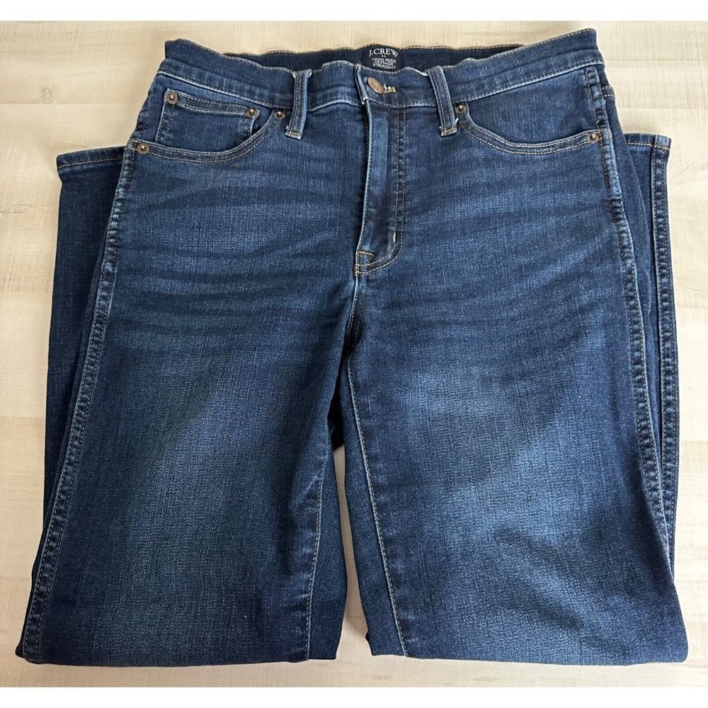 J. CREW High-Rise Classic Vintage Straight Jeans Women's 27 Blue Medium Wash